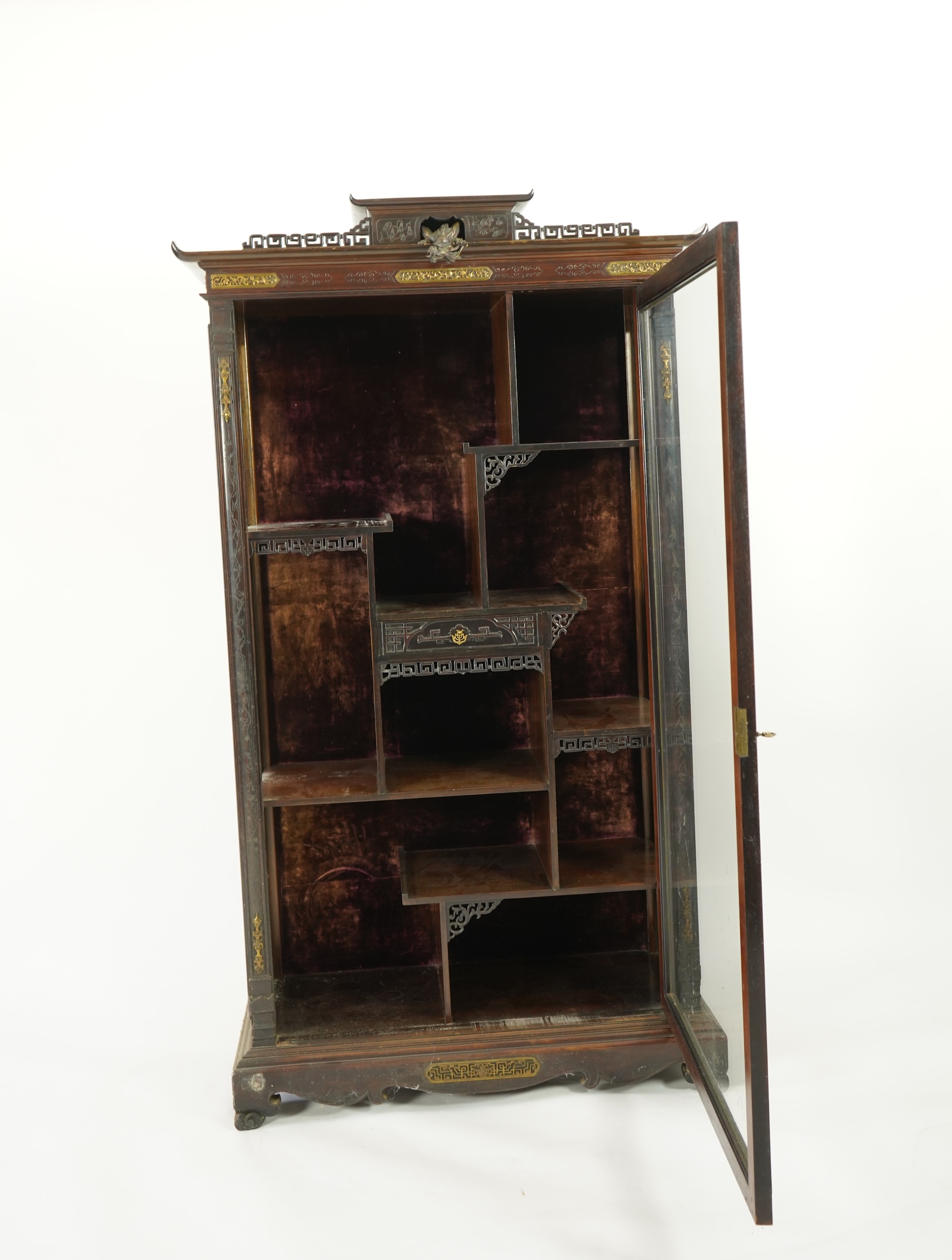 Gabriel Viardot (French, 1830-1906), a French Aesthetic movement mahogany and ormolu mounted cabinet